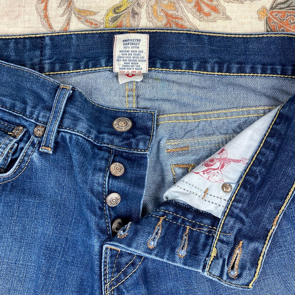 True Religion Mens World Tour Slim Blue Jeans 32 - Picture 7 of 12